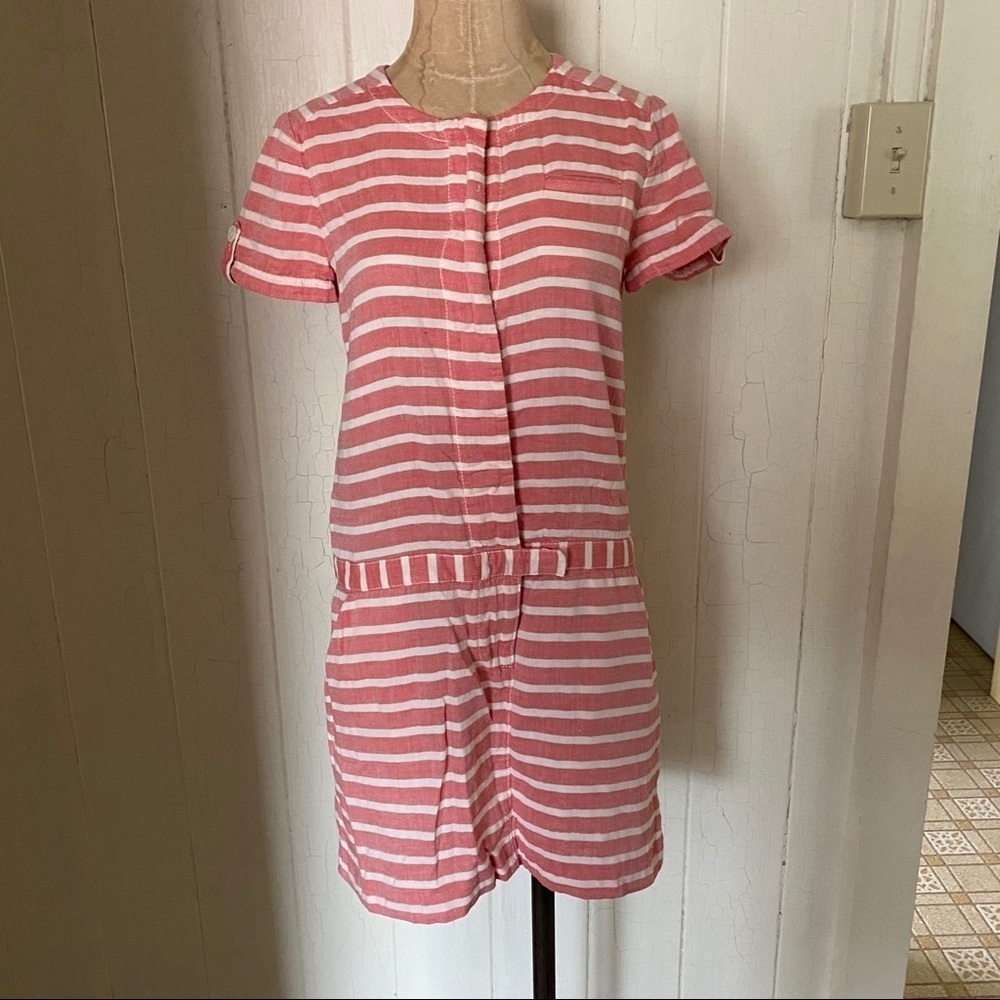 J CREW sz 00 Red White BOATHOUSE Short Dress